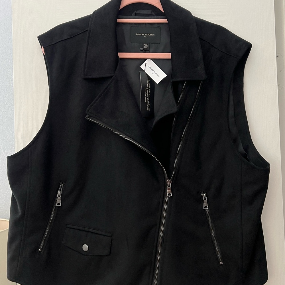 Banana Republic Black Vegan Suede Jacket